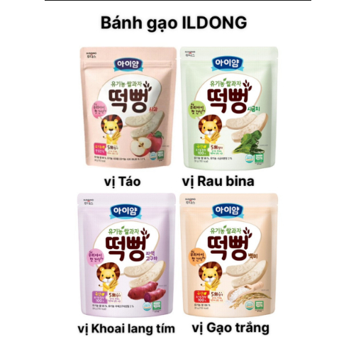 Bánh Gạo Hữu Cơ Cho Bé Ăn Dặm ILDONG