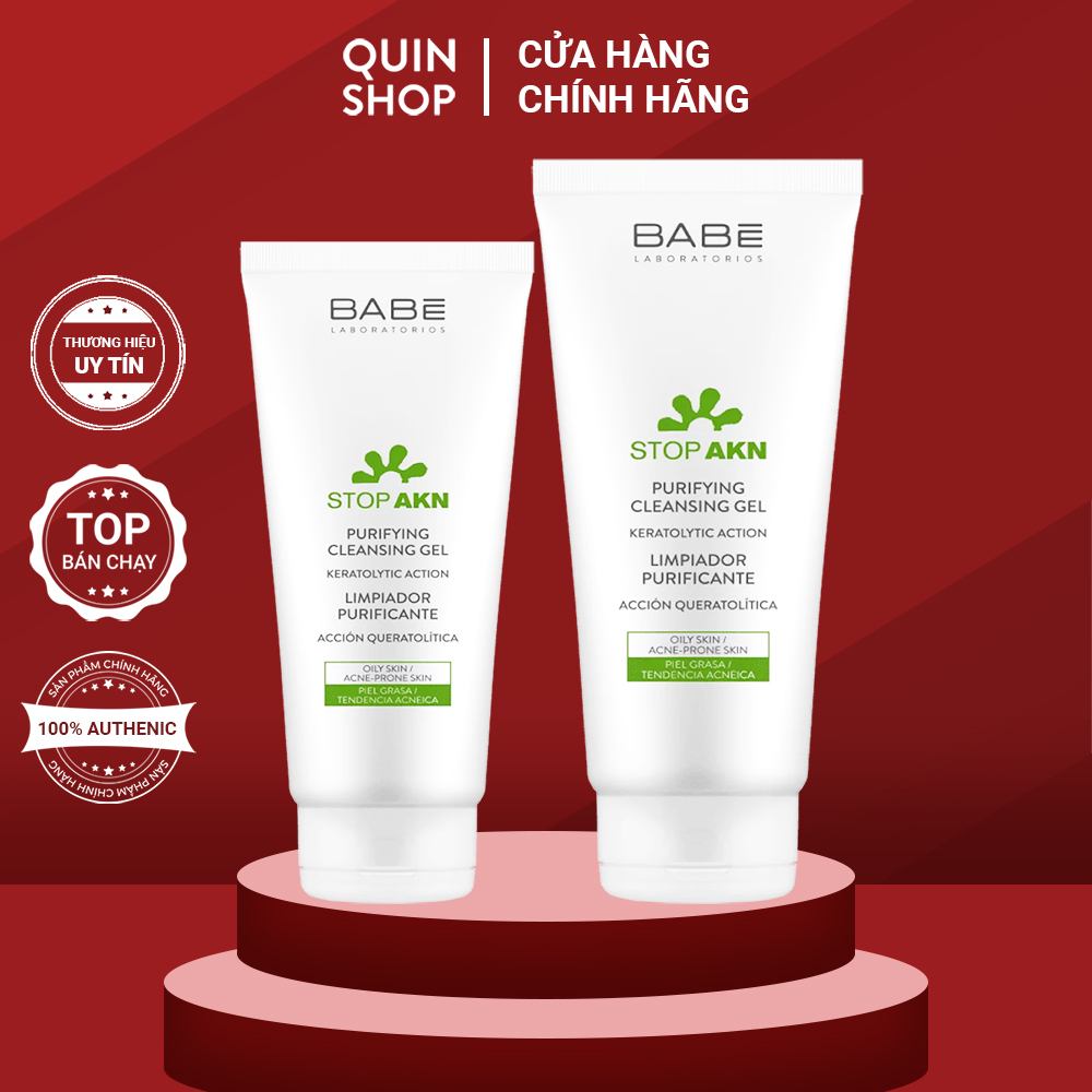Sữa Rửa Mặt Cho Da Dầu Mụn Babe Laboratorios Purifying Cleansing Gel