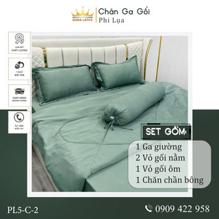 Bộ chăn ga gối Phi lụa hàng loại 1, trang trí decor phòng ngủ tặng kèm quà tặng hấp dẫn Vuaremgiasi