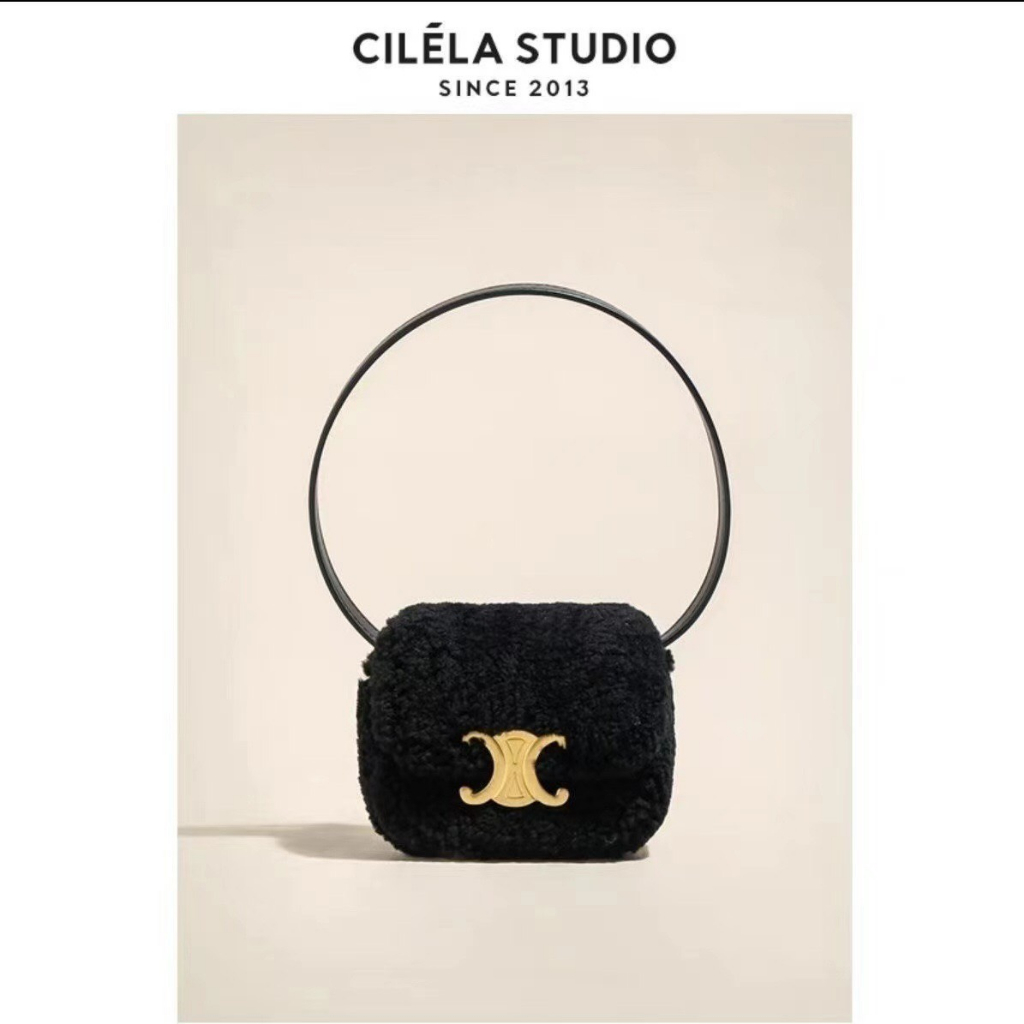 Túi xách nữ đeo chéo mini lông cừu thời trang mã 10