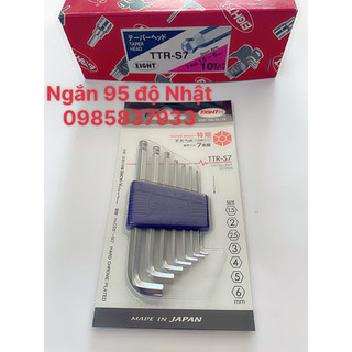 Bộ lục giác 7 chiếc TTR-S7 đầu bi ngắn 95 độ Eight Nhật tại Máy cầm tay NTT bảo hành dài hạn sử dụng trong phạm vi he