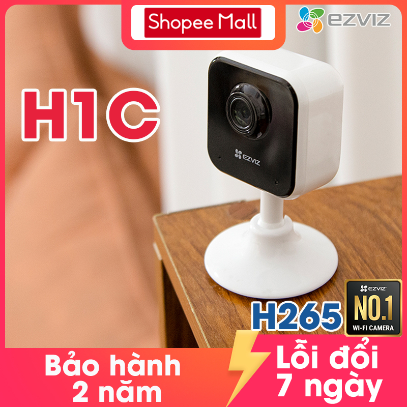 [Mã ELEZ60K giảm 60K đơn 500K] Camera EZVIZ H1C 1080P H265, đàm thoại 2 chiều,2mp hàng chính hãng