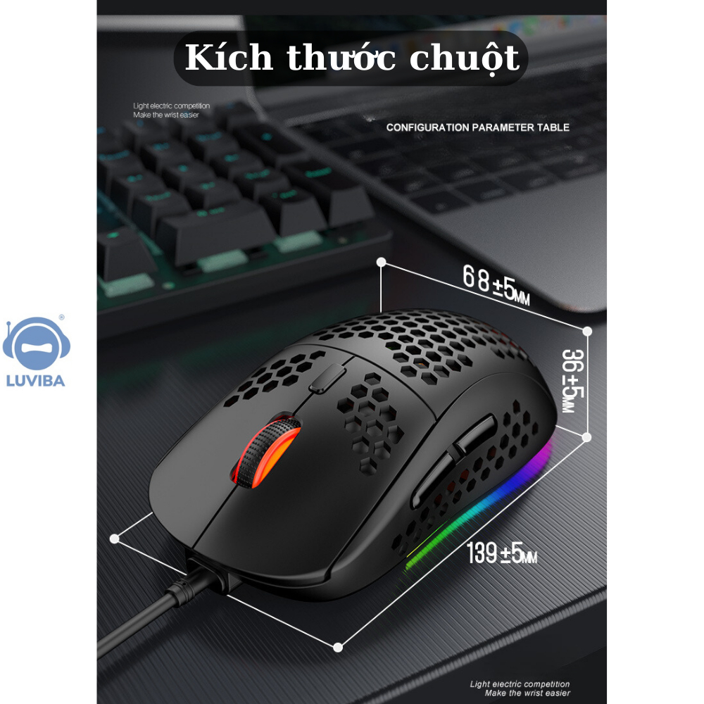 Chuột Máy Tính Gaming Có Dây Chuyên Chơi Game Máy Tính PC Laptop M1 PRO 2023 Thế Hệ Mới LED RGB Nhiều Chế Độ