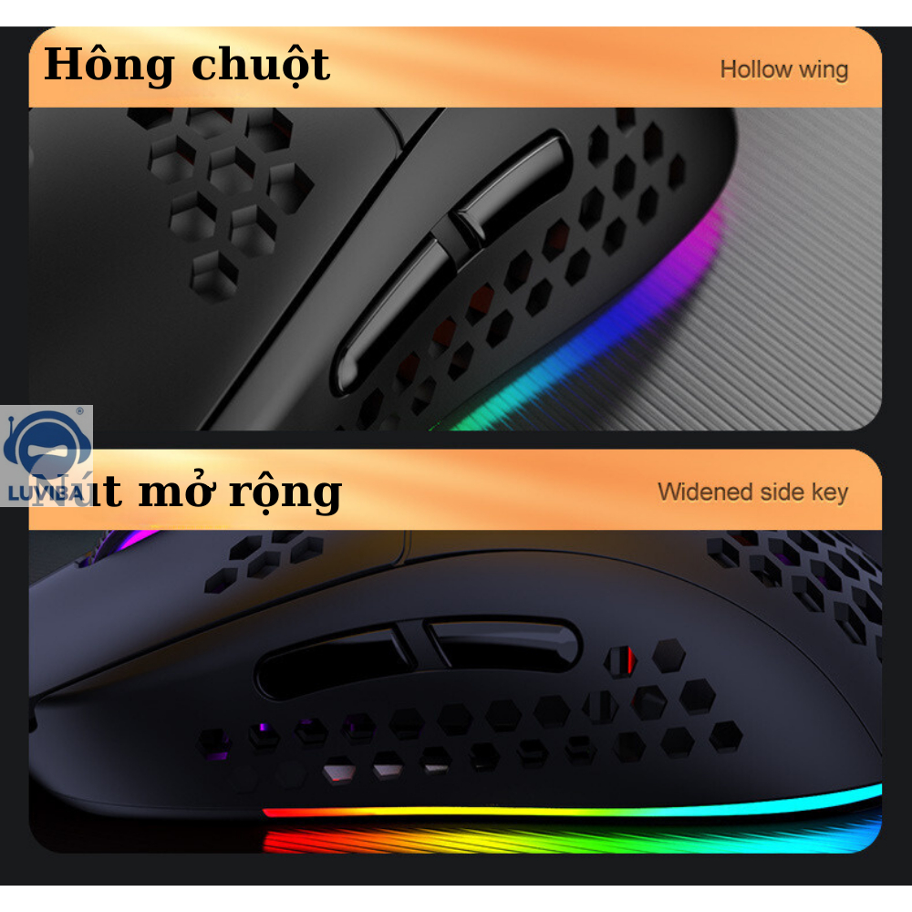 Chuột Máy Tính Gaming Có Dây Chuyên Chơi Game Máy Tính PC Laptop M1 PRO 2023 Thế Hệ Mới LED RGB Nhiều Chế Độ