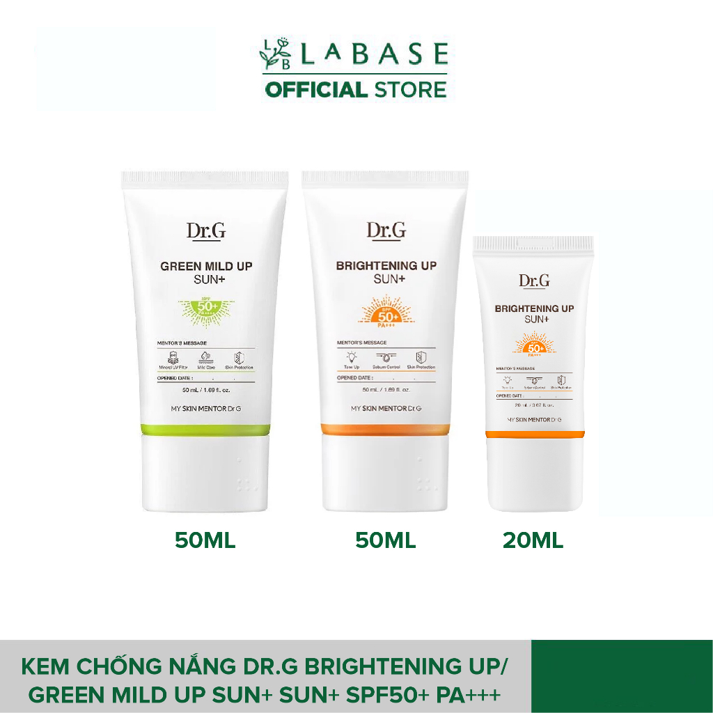 Kem Chống Nắng Dr.G Brightening Up Sun+ SPF50+ PA+++ Tuýp 50ml