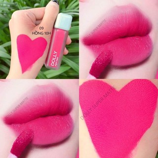 <Hồng Mười Giờ> Son Dolly Super matte Màu Hồng Mười Giờ-Màu hot