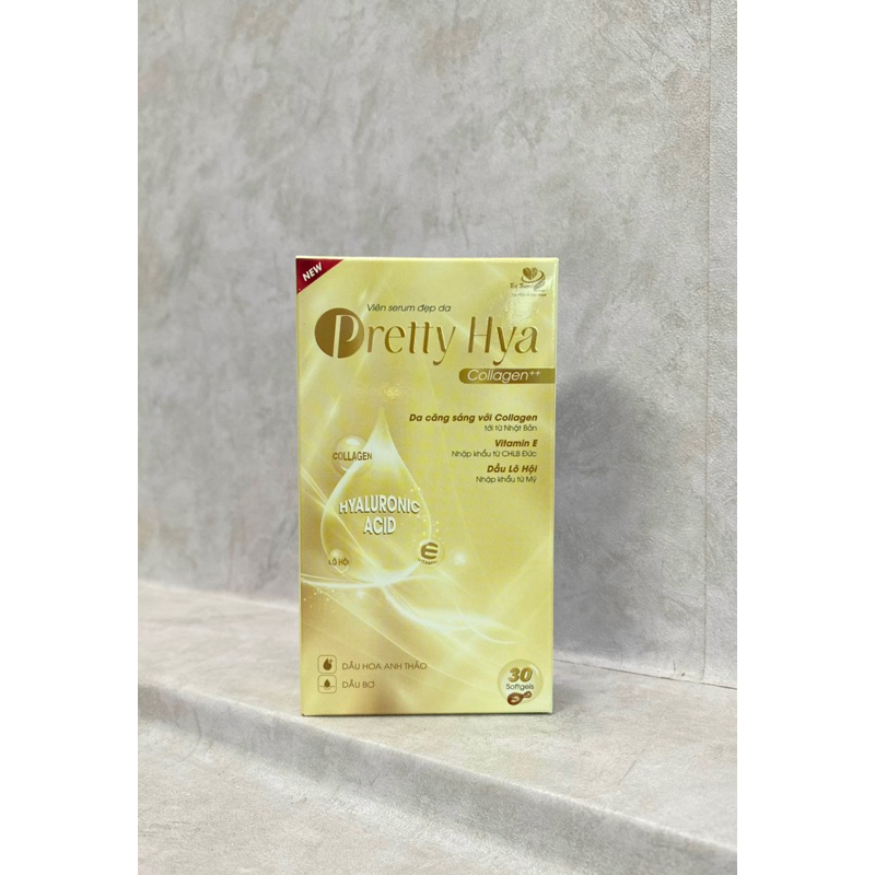 Viên Vitamin E bôi dưỡng da trắng da Pretty Aloe - Vitamin E, Tinh dầu jojoba, Lô hội dưỡng ẩm đẹp da Hộp 30 viên