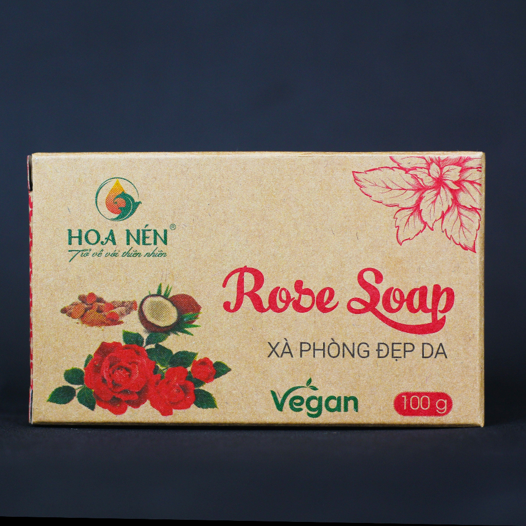 Xà Phòng Làm Đẹp Da Hương Hoa Hồng - Hoa Nén - ROSE SOAP - Làm sáng da, mềm mịn, thơm quyến rũ