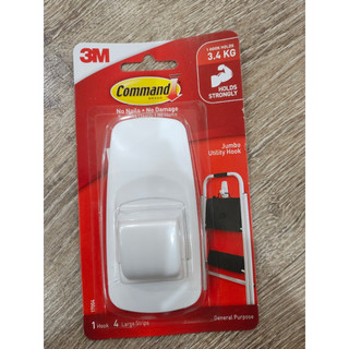 3m móc dán tường kiểu vuông command 17004, 3.4 kg, 1 cái/vỉ