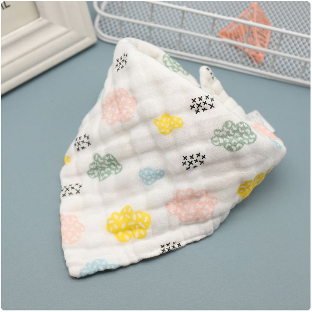 Yếm cho bé hình tam giác với 8 lớp vải xô siêu thấm và mềm mại có cúc bấm