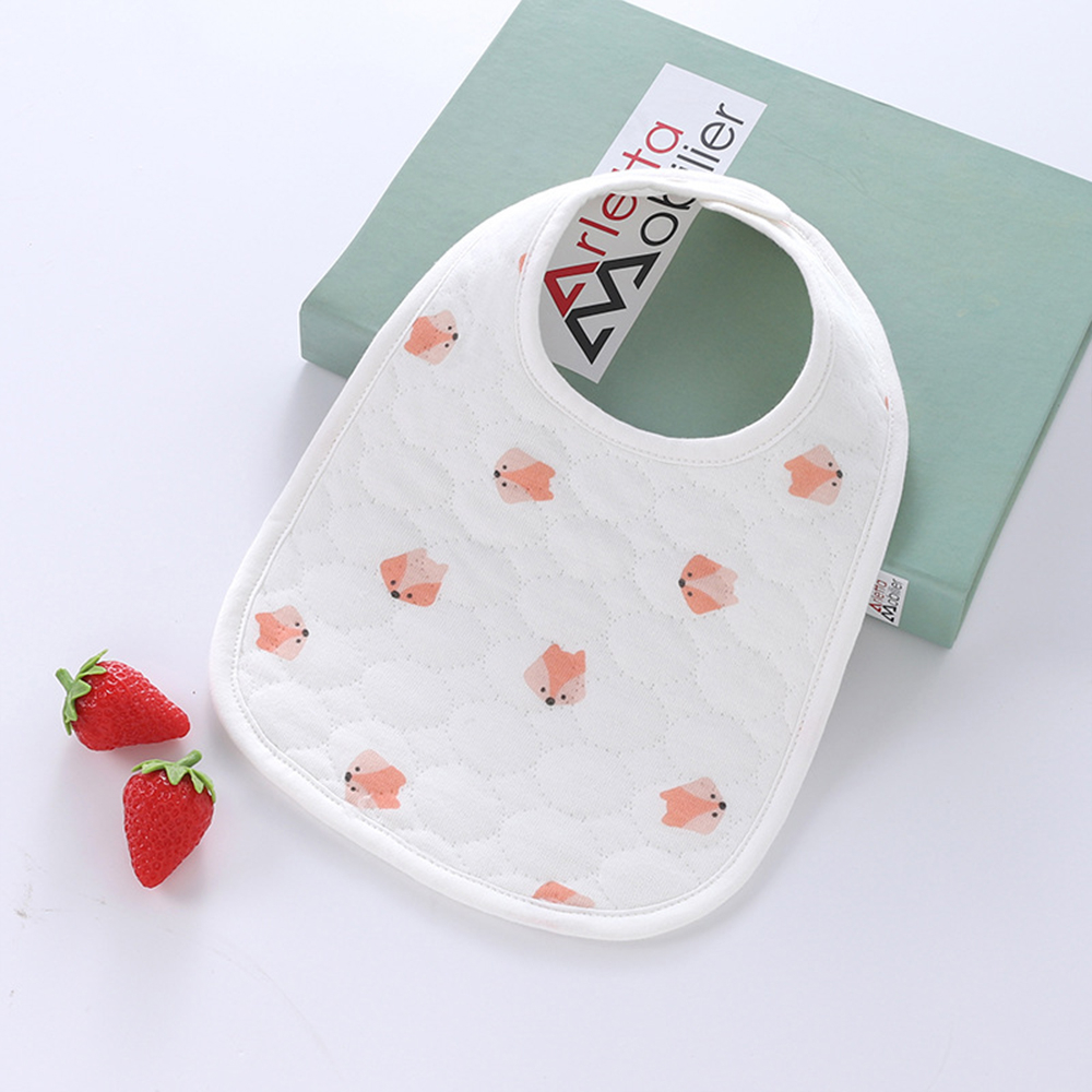 Yếm vuông cổ tròn chống thấm cho bé làm từ Cotton 100%