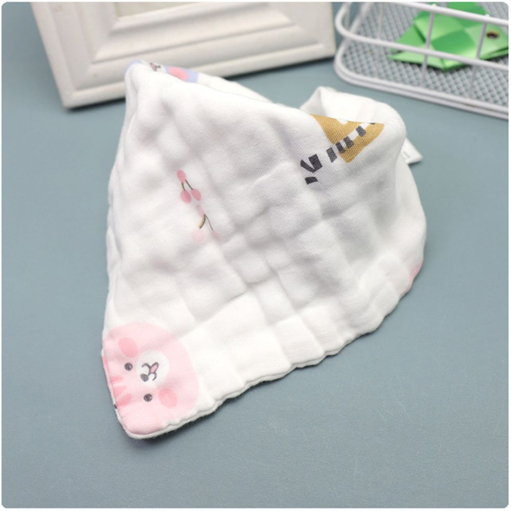 Yếm cho bé hình tam giác với 8 lớp vải xô siêu thấm và mềm mại có cúc bấm