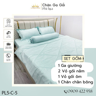 Bộ chăn ga gối Phi lụa hàng loại 1, trang trí decor phòng ngủ tặng kèm quà tặng hấp dẫn Vuaremgiasi