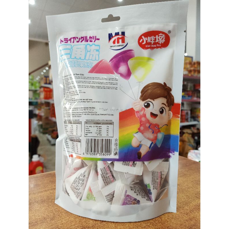 Kẹo thạch tam giác trái cây  đủ vị gói 300 G