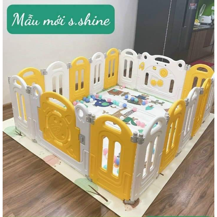 Quây Cũi Nhựa Nguyên Sinh Không Mùi - Tặng Kèm Bóng Và Thảm