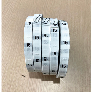 NHÃN DỆT POLY SIZE CHỮ VÀ SỐ [1000pcs/cuộn]