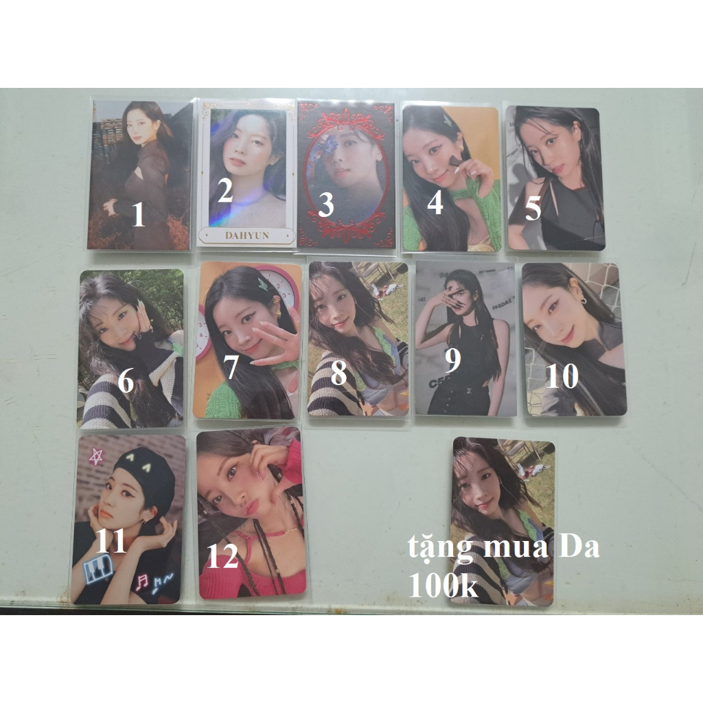 CARD CHÍNH HÃNG TWICE DAHYUN Kim Da hyun card album/ non album