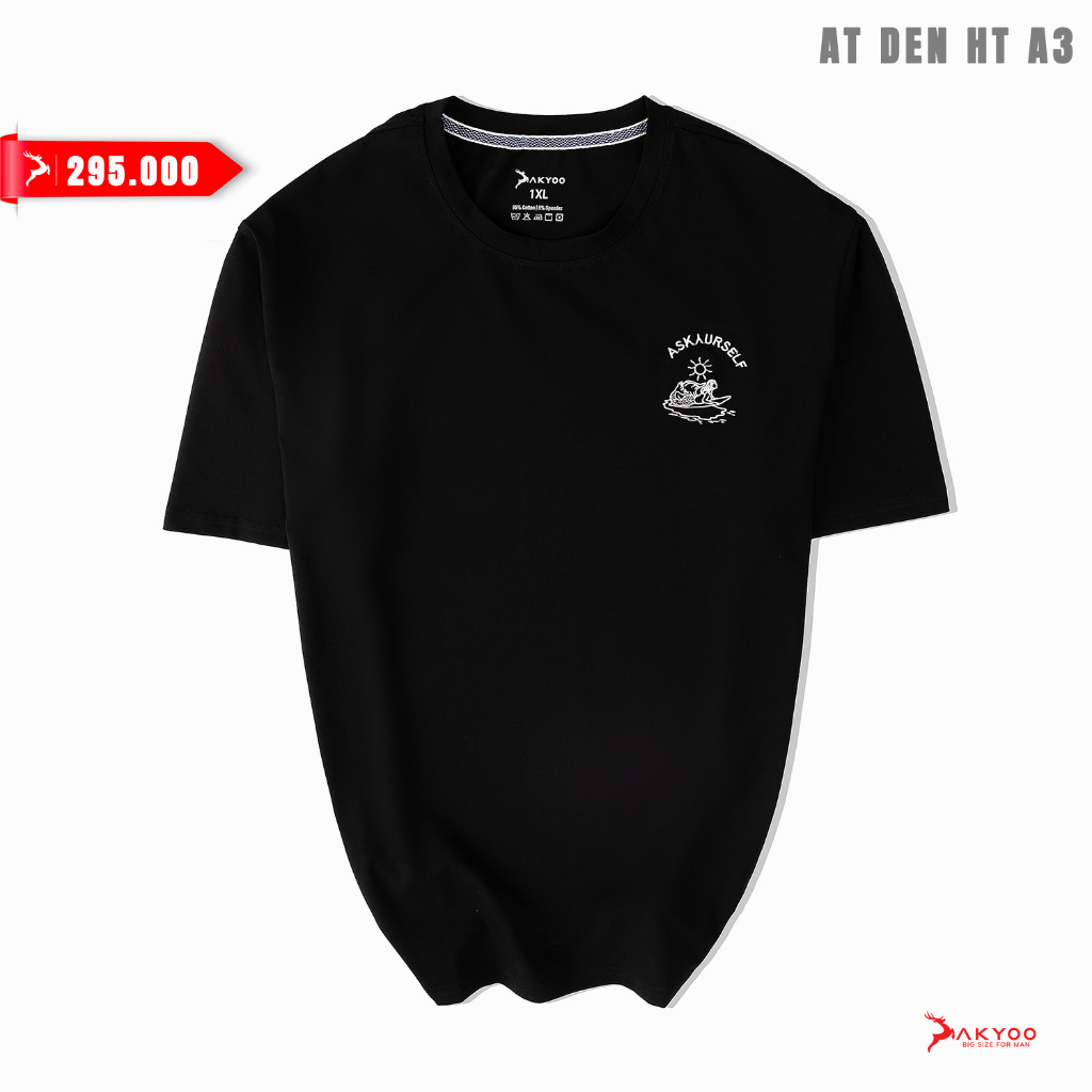 Áo thun nam big size Akyoo từ 80kg - 140kg - Chất liệu cotton thoáng mát, thấm hút mồ hôi tốt - AT D