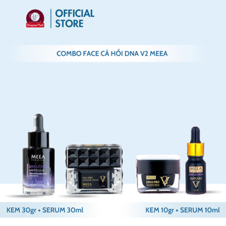 Combo meea kem face dna cá hồi collagen v2 + serum bakuchiol meea organic