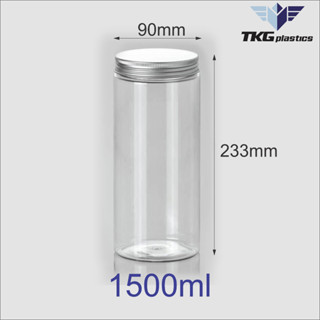 44 Hộp Nhựa, Hũ Nhựa Pet 1500ml Nắp Nhôm Nắp Nhựa Đựng Thực Phẩm, Đồ Khô, Ngũ Cốc
