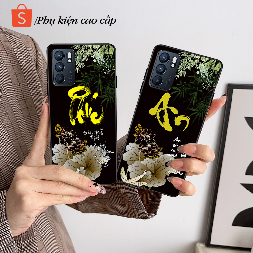 Ốp lưng Oppo Reno 6 Pro 5G / Reno6 Pro+ 5G / Reno6 Pro 5G - Ốp Oppo in hình chữ thư pháp Tâm an, Phú