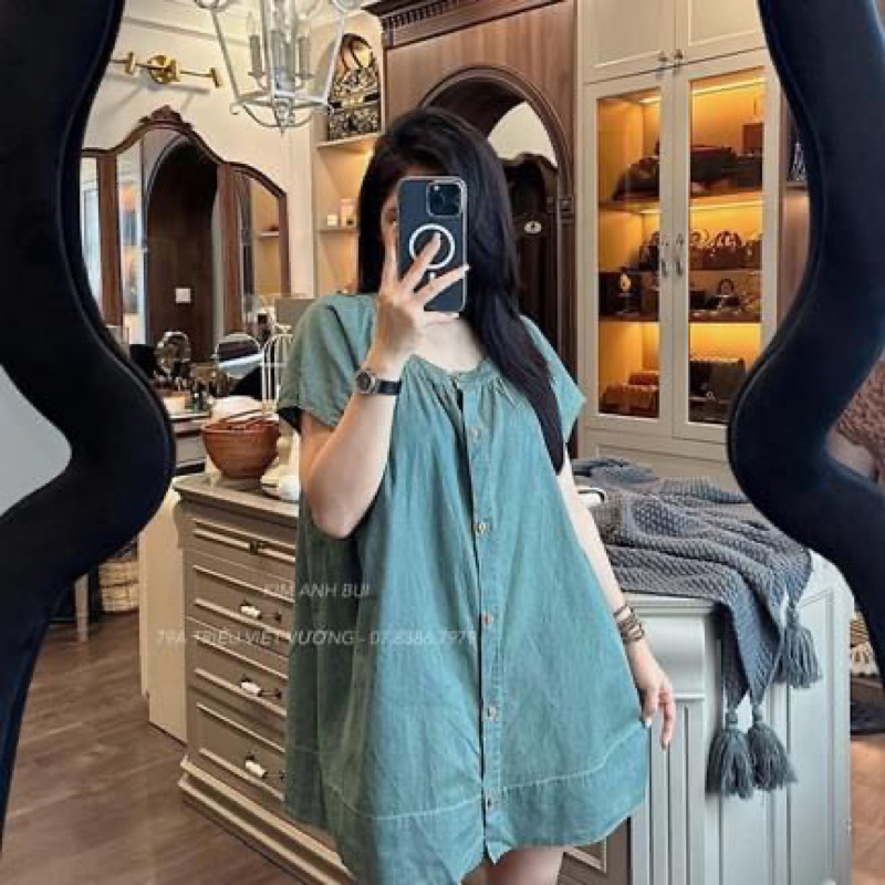 Váy bò xuông siêu xinh Kim Anh Bùi