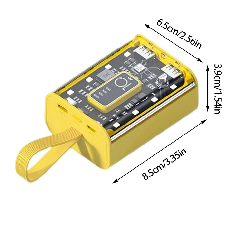 Bộ sạc dự phòng, với phong cách punk trong suốt công suất lớn là 20.000mAh，kho báu sạc điện thoại di động,điện dự phòng