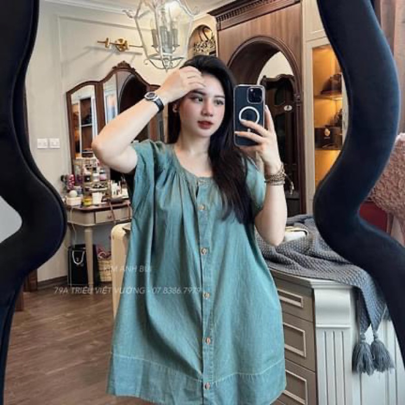 Váy bò xuông siêu xinh Kim Anh Bùi