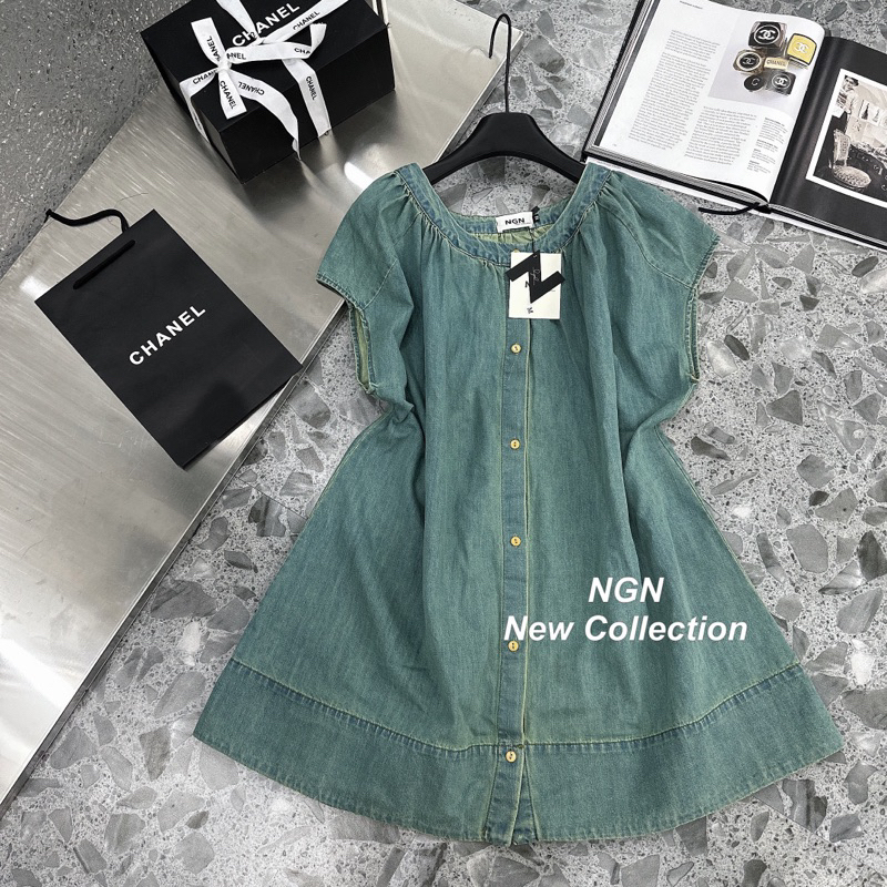 Váy bò xuông siêu xinh Kim Anh Bùi