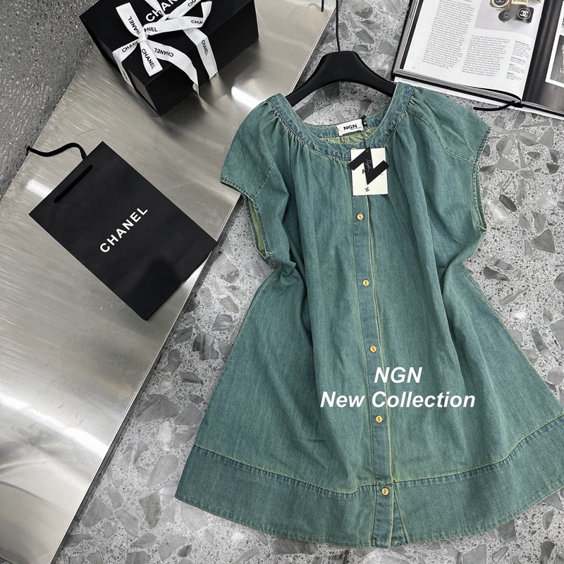 Váy bò xuông siêu xinh Kim Anh Bùi