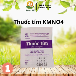 Thuốc tím kmno4 diệt khuẩn nấm cho cá coi, nấm cây trồng 1gram