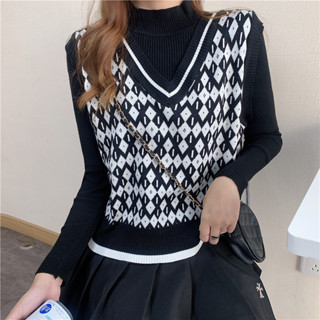 Áo gile len nữ họa tiết thổ cẩm áo len nữ phong cách Hàn Quốc LT0098 (có ảnh thật)