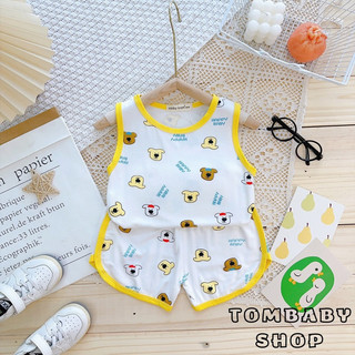 Bl02-size bộ ba lỗ thun lạnh minkymom trắng hoạ tiết cho bé