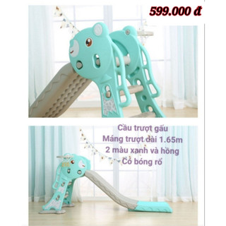 Cầu Trượt Cho Bé có bóng rổ