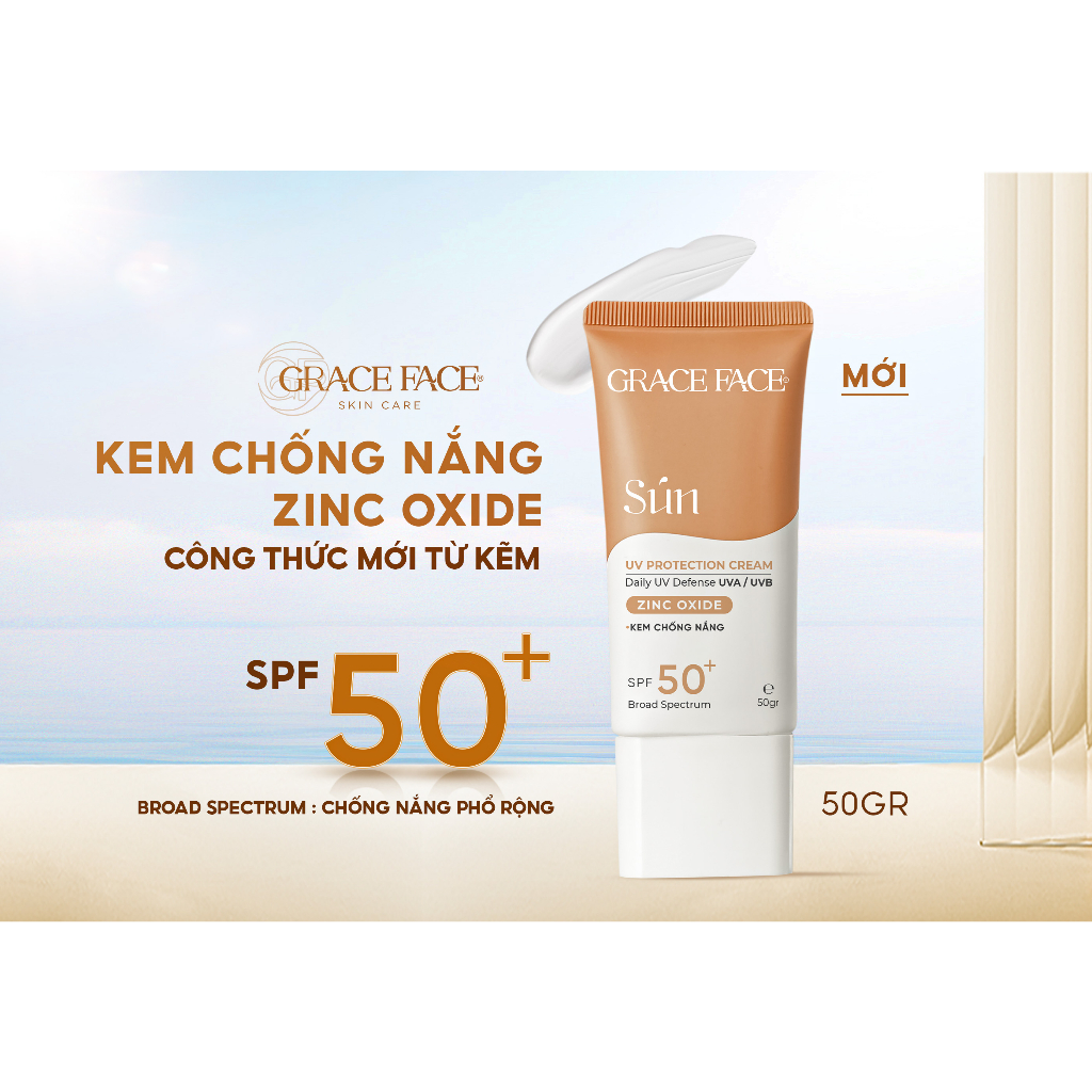 Combo Kem chống nắng Grace Face UV Protection Cream 50ml và Kem dưỡng trắng da "Big Boom" Whitening Solution 30ml