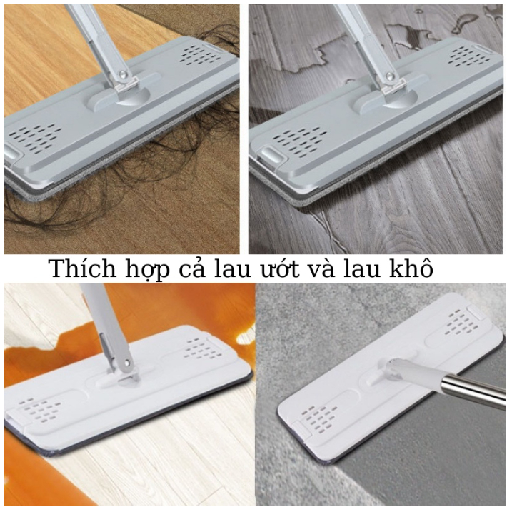 Cây Lau Nhà Tự Vắt Thông Minh B2-MOP Chổi Lau Nhà Tự Vắt Thông Minh Bộ Lau Nhà 360 Độ Tặng Kèm Bông Lau 2 đầu cài