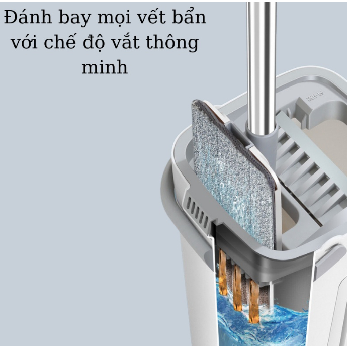 Cây Lau Nhà Tự Vắt Thông Minh B2-MOP Chổi Lau Nhà Tự Vắt Thông Minh Bộ Lau Nhà 360 Độ Tặng Kèm Bông Lau 2 đầu cài