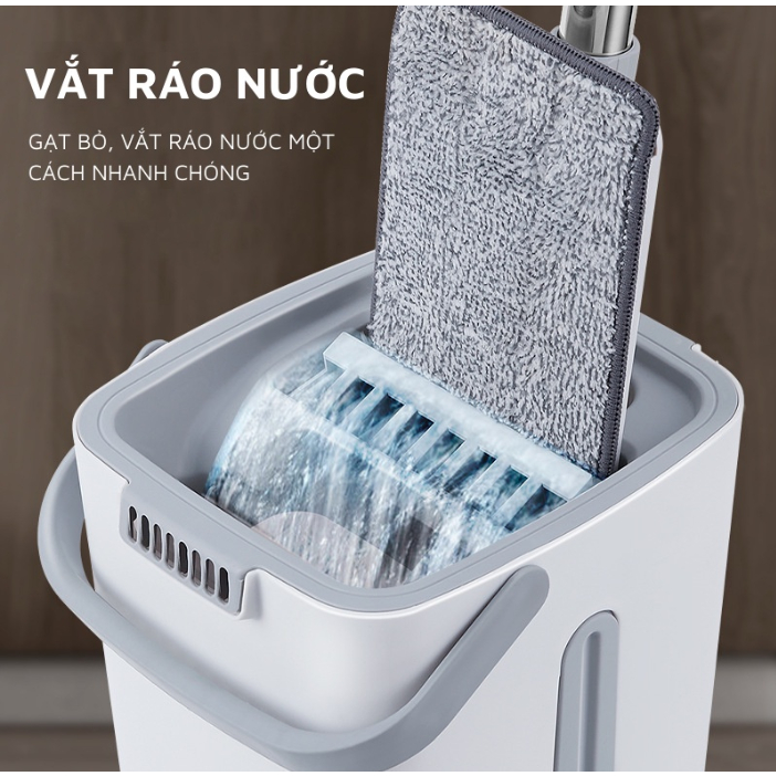 Cây Lau Nhà Tự Vắt Thông Minh B2-MOP Chổi Lau Nhà Tự Vắt Thông Minh Bộ Lau Nhà 360 Độ Tặng Kèm Bông Lau 2 đầu cài