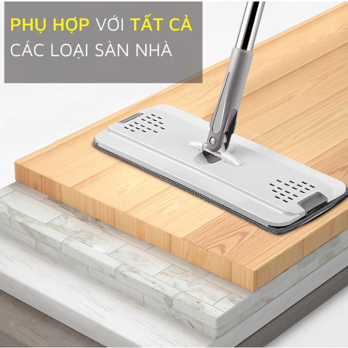 Cây Lau Nhà Tự Vắt Thông Minh B2-MOP Chổi Lau Nhà Tự Vắt Thông Minh Bộ Lau Nhà 360 Độ Tặng Kèm Bông Lau 2 đầu cài