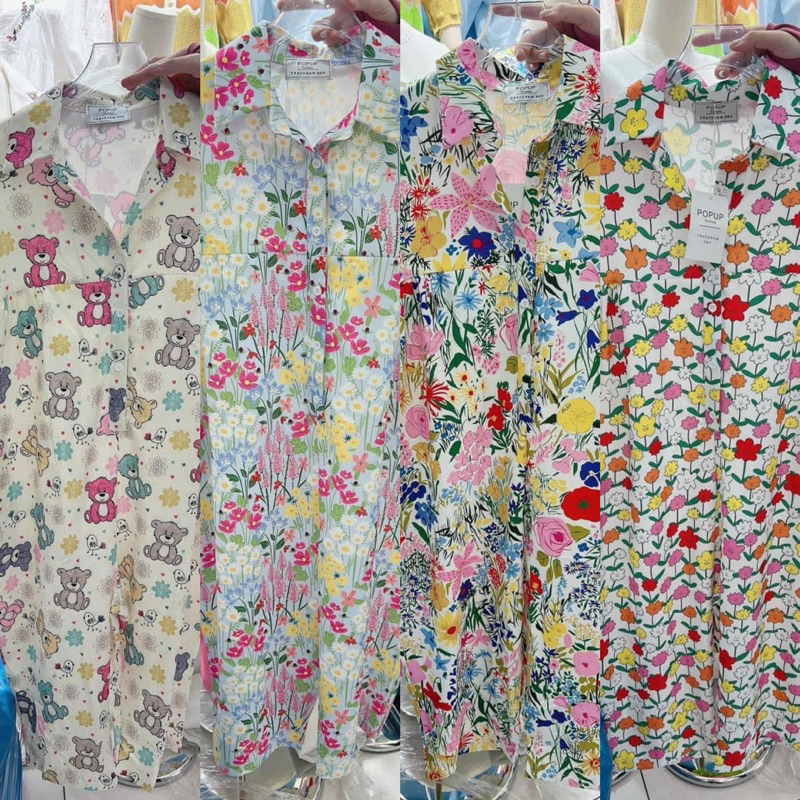 Jum hoạ tiết hoạt hình đi chơi , du lịch  Jum ngố sát nách gấu thái lan Đồ Bay Jumpsuit Không Tay Dáng Rộng