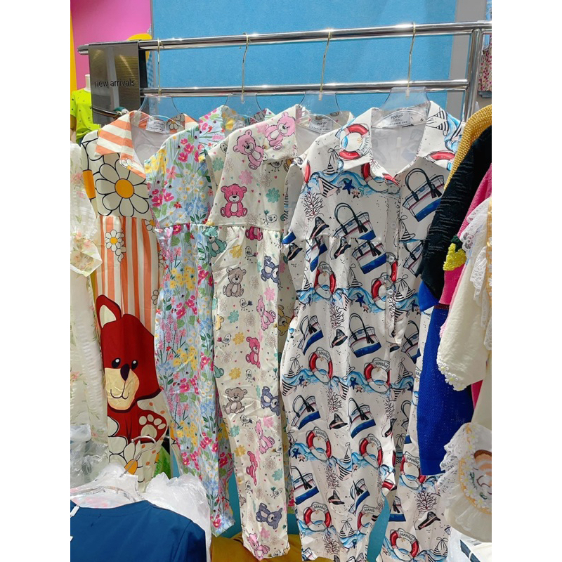 Jum hoạ tiết hoạt hình đi chơi , du lịch  Jum ngố sát nách gấu thái lan Đồ Bay Jumpsuit Không Tay Dáng Rộng