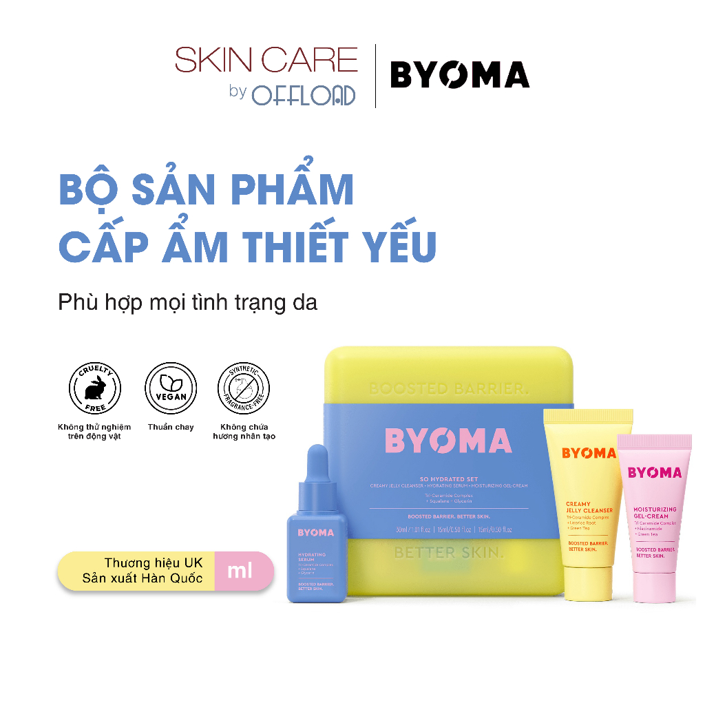 Bộ sản phẩm cấp ẩm Byoma | So Hydrating Set