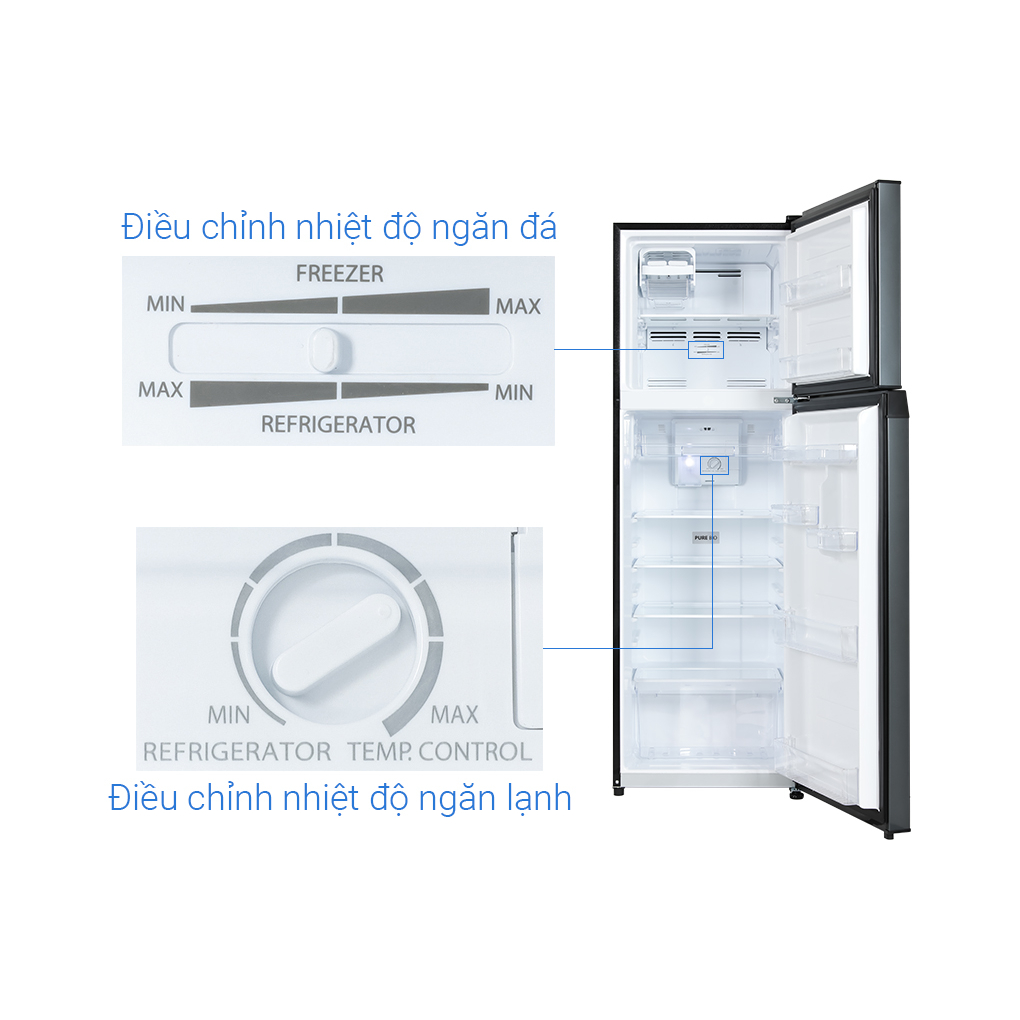 GR-RT329WE-PMV - Tủ Lạnh Toshiba Inverter 253 lít GR-RT329WE-PMV - MIỄN PHÍ GIAO HCM