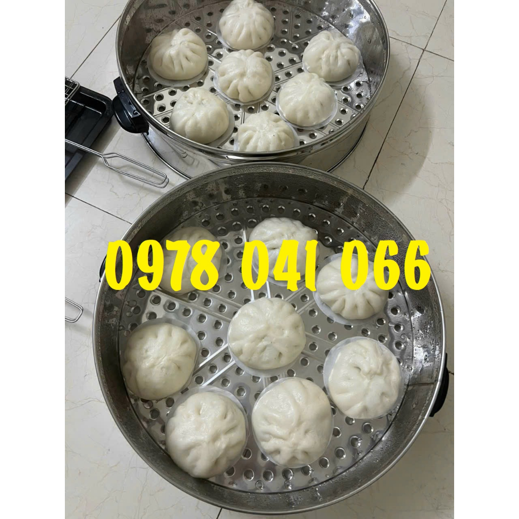 Nồi hấp bánh bao size 52cm 3 tầng chạy bằng điện