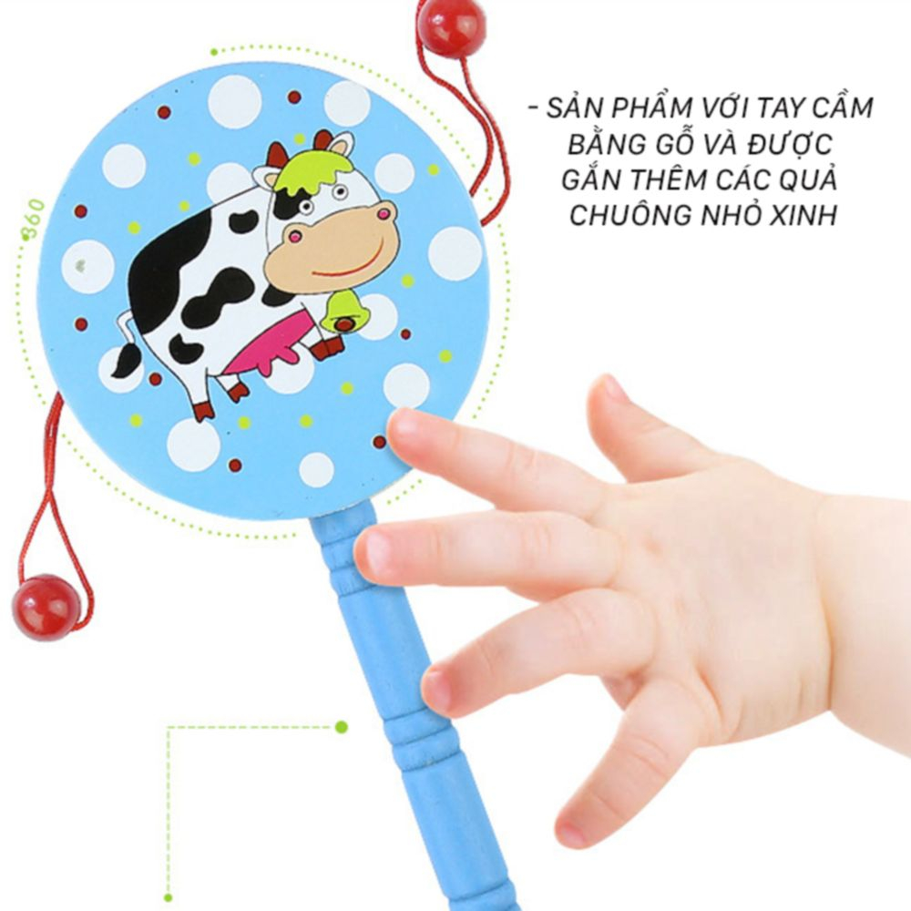 Trống gỗ cho bé hình hoa quả, động vật dễ thương