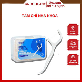 Tăm chỉ nha khoa hộp 50 cái, tăm chỉ nha khoa okamura