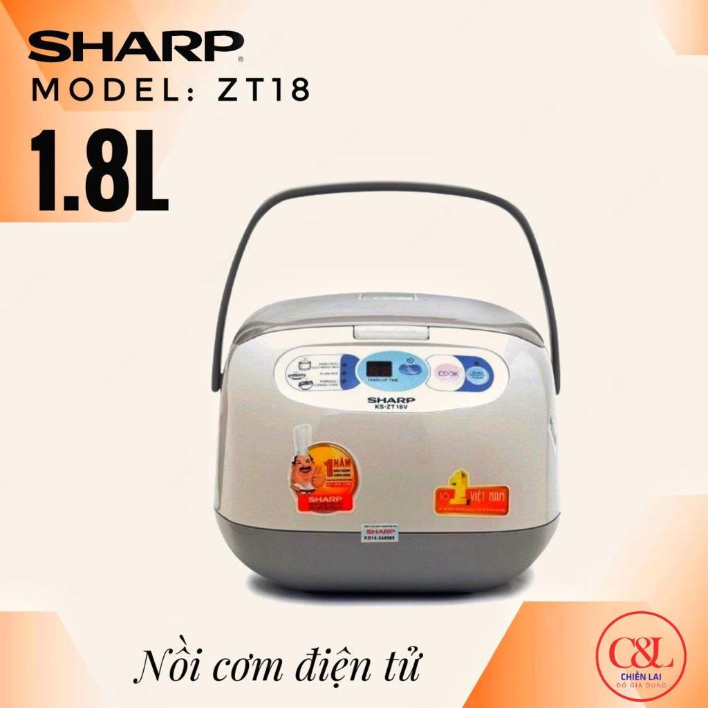 Nồi cơm điện tử Sharp ZT18 (1.8L) - Hàng nhập khẩu