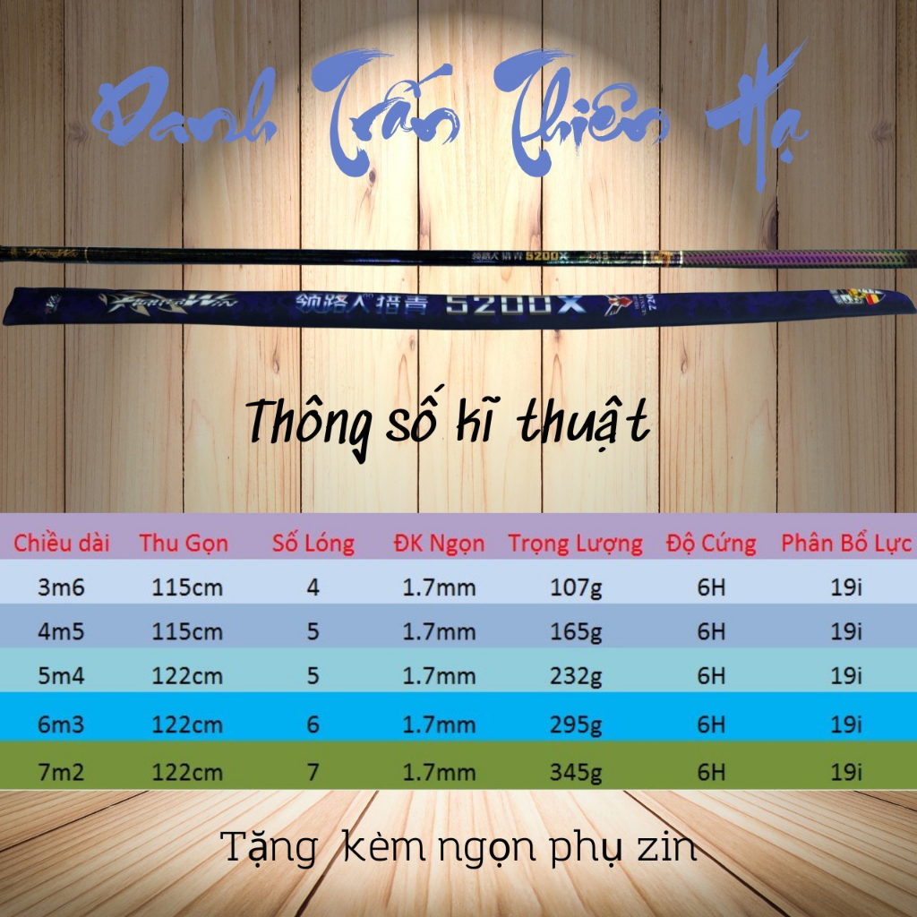 Cần câu đài siêu bạo lực Danh Chấn Thiên Hạ 6h
