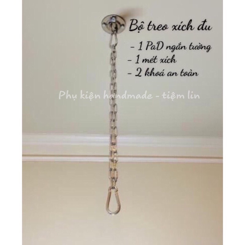 Võng lười Decor không gian + pát treo xích đu