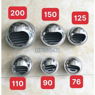 Chụp thông hơi inox đủ size 76 90 110 125 150 200- Nắp máy hút mùi ngăn côn trùng, hút mùi bếp